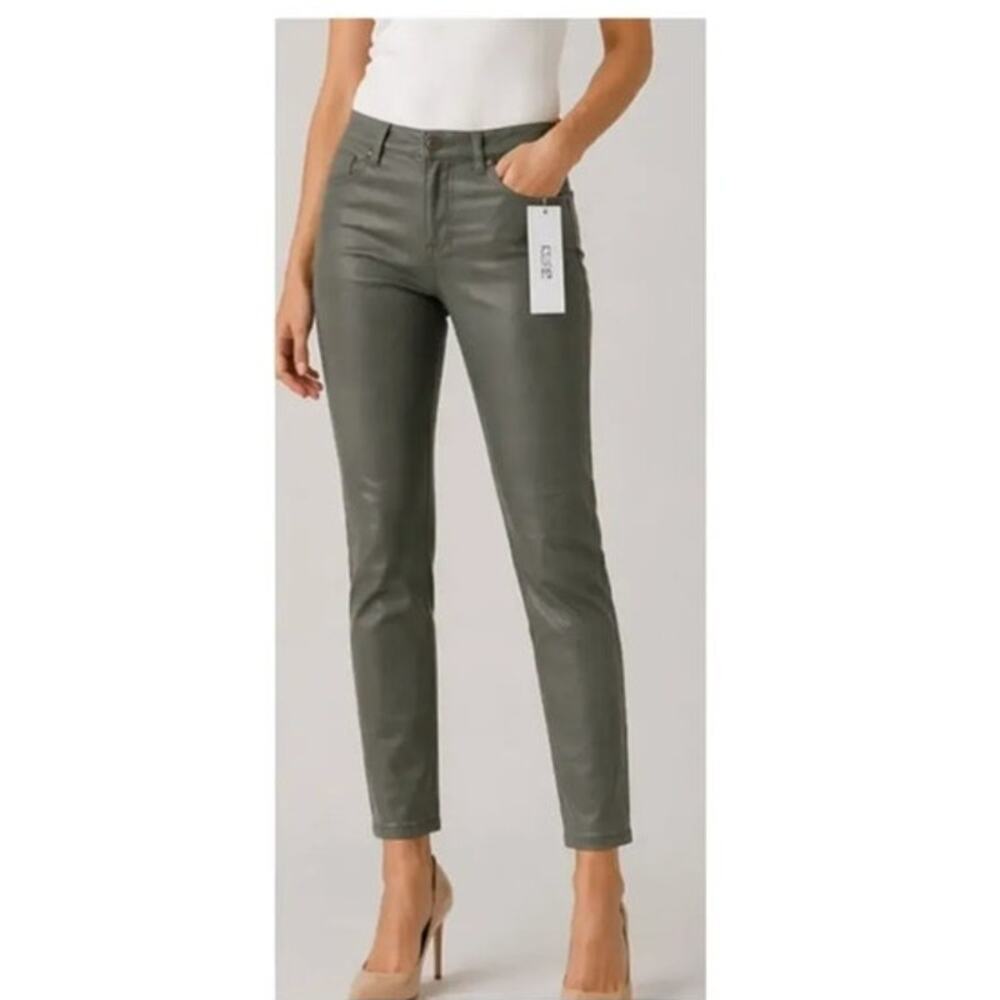 Joe's Jeans The Luna Coated Jeans High Rise Cigarette Ankle Black NWT Size 27